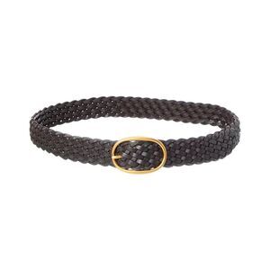 Madewell Leather Woven Oval Buckle Belt